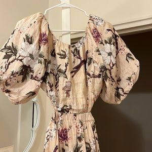 H&M floral cutout maxi dress with cutout back